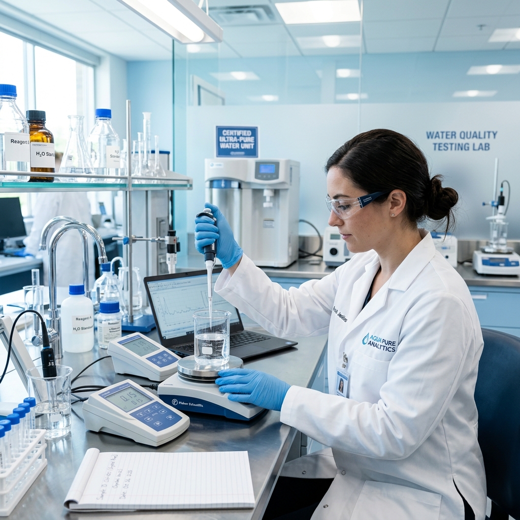 Refreshing glass of crystal-clear alkaline water